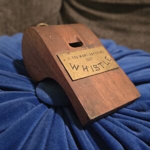 Benjor Products Inc | 1970s Solid Walnut "If You Want Anything Just Whistle"